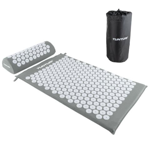 Tunturi Acupressure Mat And Pillow (Grey)