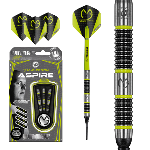 Winmau MvG Aspire 80% Tungsten 20g Soft Tip Dartpilar