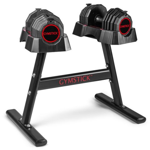 Gymstick Quick-Lock Hantlarpaket med Hantelställ 45kg