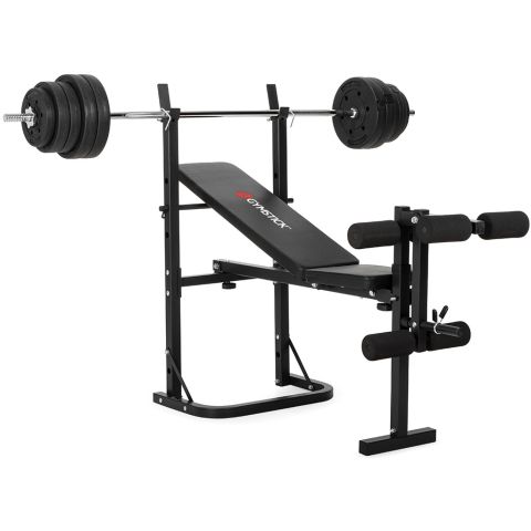 Gymstick Träningsbänk för bänkpress och 40kg viktset